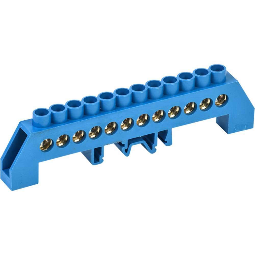 REXANT Шина N нулевая в комбинированном синем изоляторе на DIN-рейку 8x12 мм 12 групп 11-2