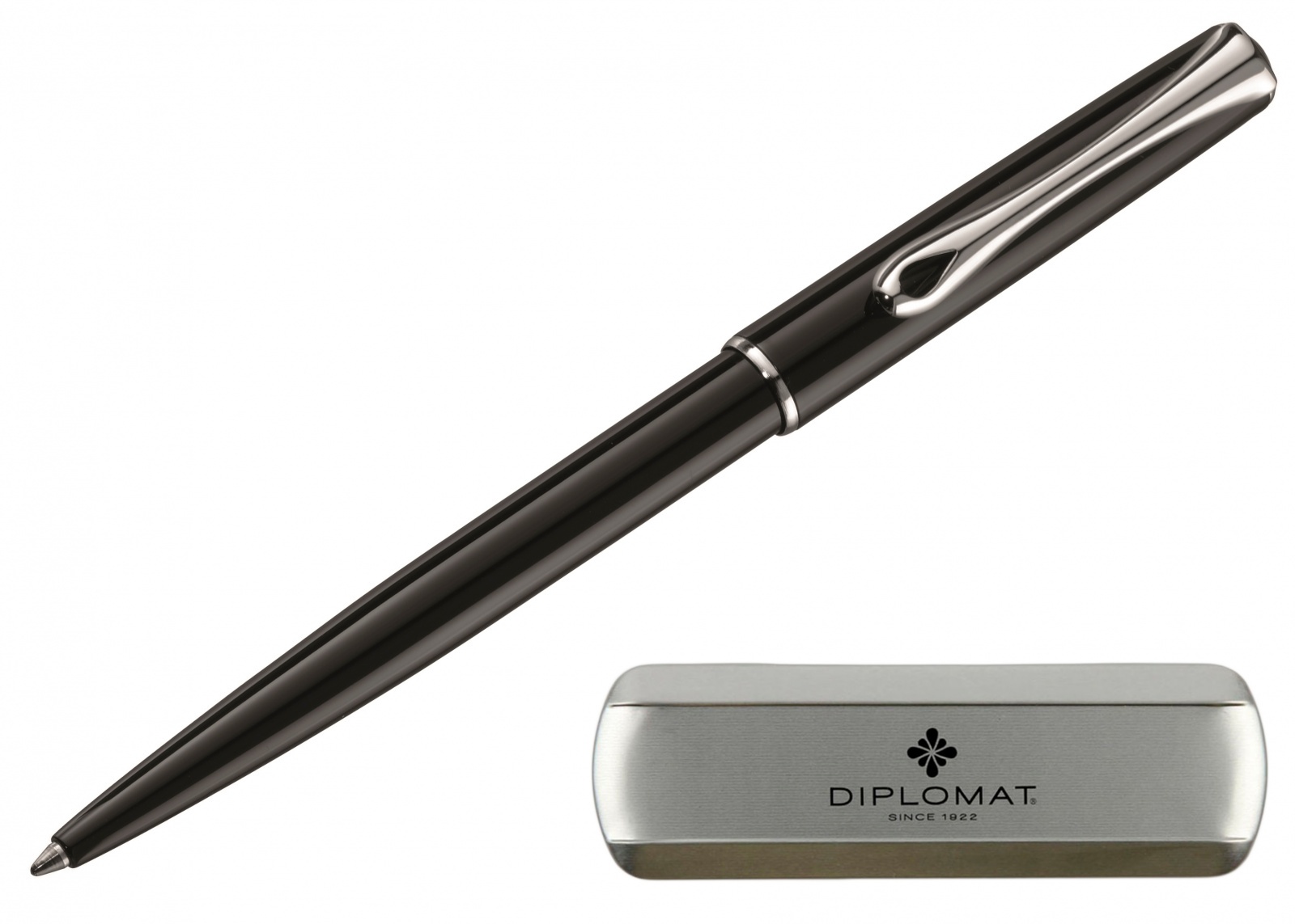 Шариковая ручка Diplomat Pen Traveller black lacquer D10424968 синяя 0,7 мм 1 шт.