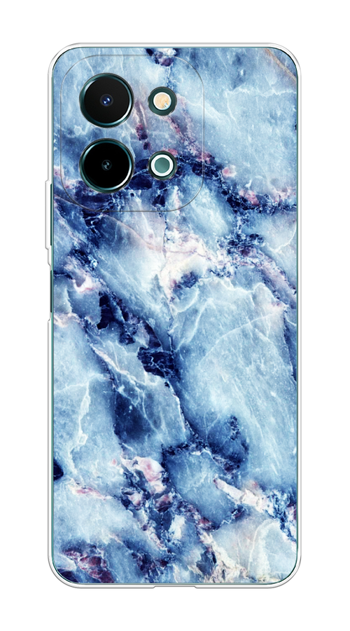 

Чехол на Vivo Y28 4G "Мрамор с синими прожилками", Синий, 2611650-1