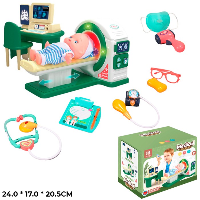 фото Набор доктора 828a-rx медицинский центр с пупсом в коробке китайская игрушка1