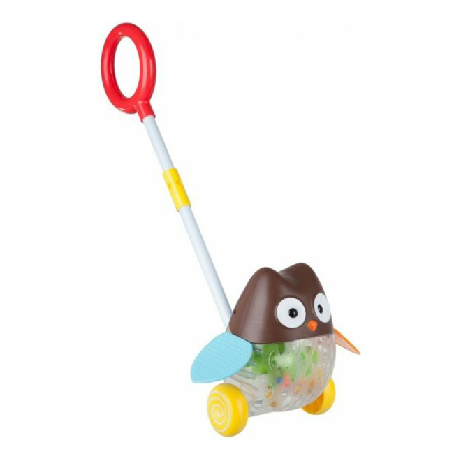 

Каталка Devik Baby Птичка с ручкой коричневая