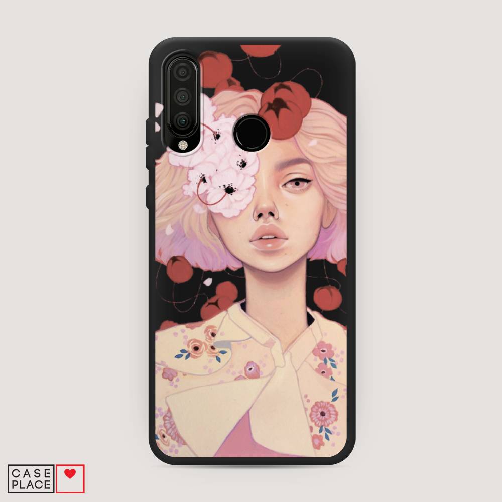 

Чехол Awog на Huawei P30 Lite "Цветочная анархия", Бежевый;розовый;красный, 67952-1