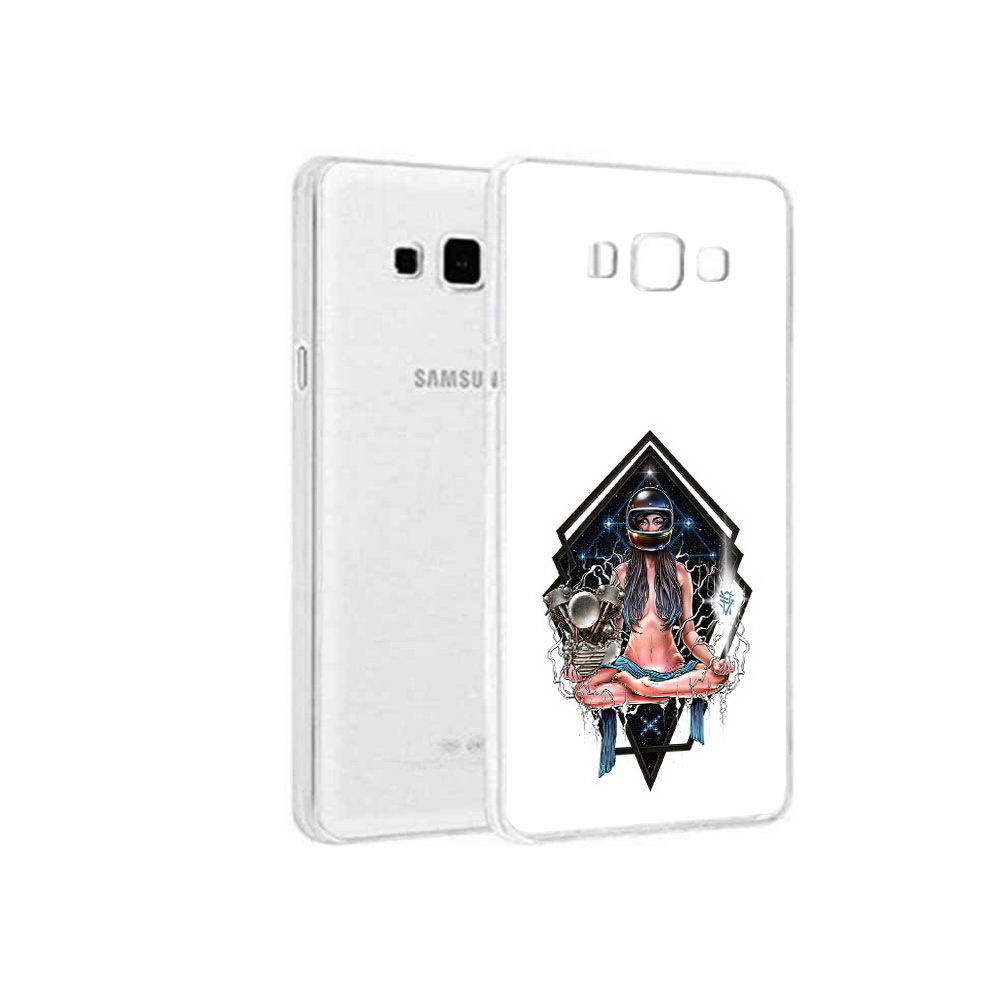 

Чехол MyPads Tocco для Samsung Galaxy A8 красивая девушка в шлеме, Прозрачный, Tocco