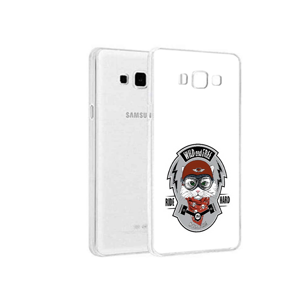 Чехол MyPads Tocco для Samsung Galaxy A8 кошка в шлеме