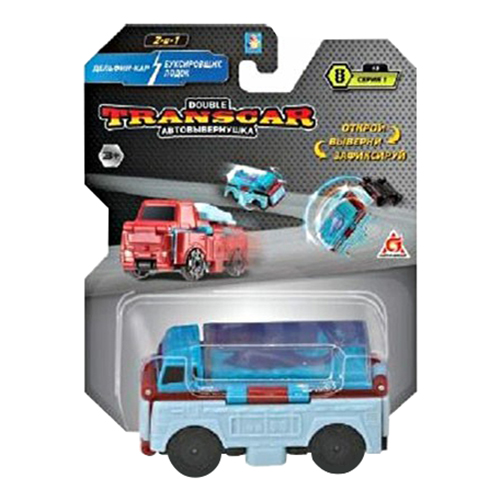 

Спецтехника Автовоз с лодкой 1Toy Transcar Double Дельфино-кар, Разноцветный