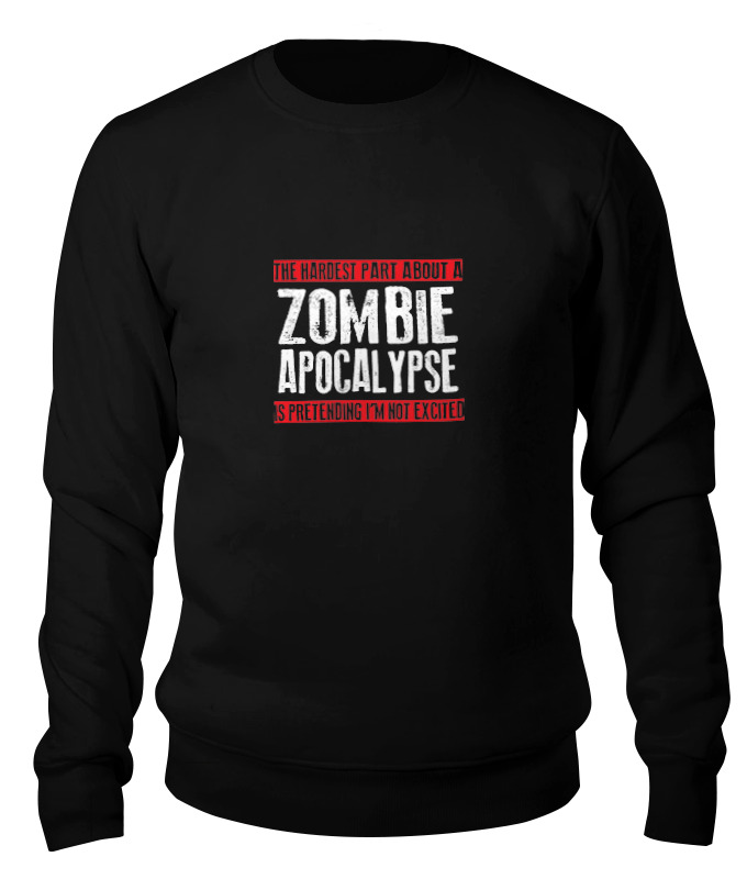 

свитшот унисекс Printio Zombie apocalypse черный 2XL, Zombie apocalypse