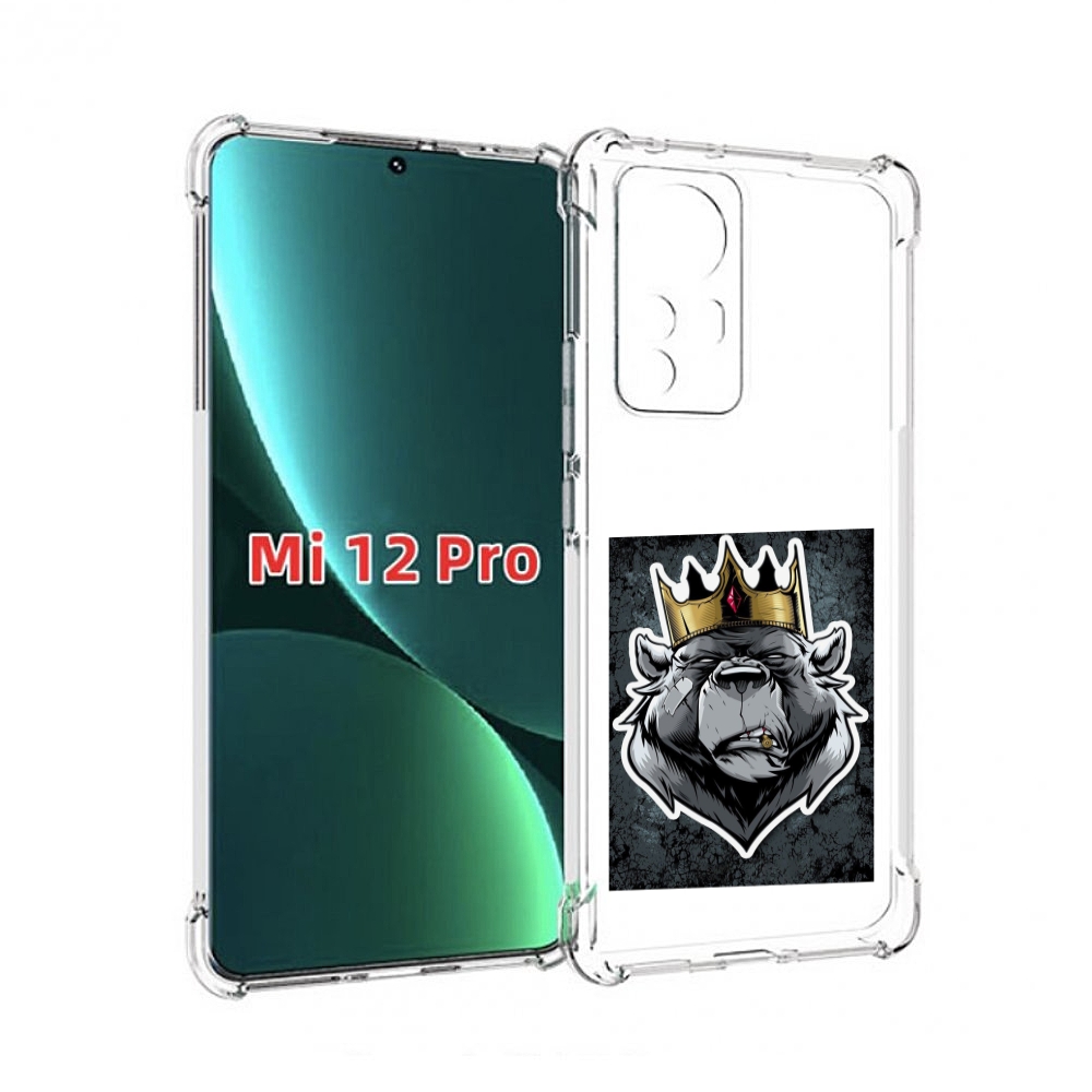 

Чехол MyPads медведь с короной для Xiaomi 12S Pro, Прозрачный, Tocco