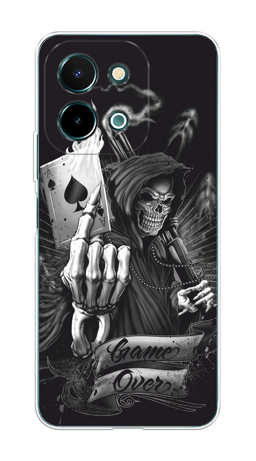 

Чехол на Vivo Y28 4G "Игра закончена", Черный;серый, 2611650-1