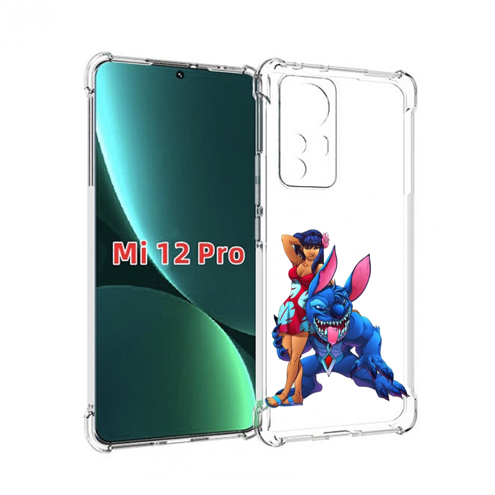 

Чехол MyPads лило и накаченный стич детский для Xiaomi 12S Pro, Прозрачный, Tocco