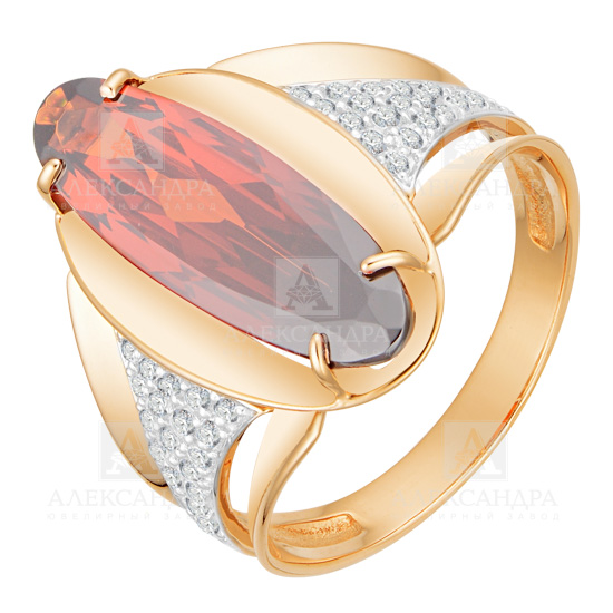 

Кольцо из золота р. , Александра кл3276-34, гранат/фианит, кл3276-34