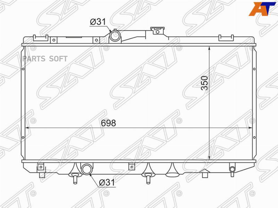 

SAT Радиатор TOYOTA COROLLA/SPRINTER/LEVIN/TRUENO/MARINO 91-02