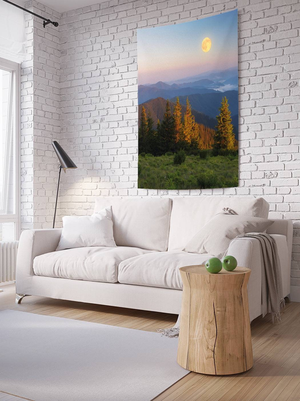 

Вертикальное фотопанно на стену JoyArty Золотистая луна над лесом 150x200 см, Золотистая луна над лесом