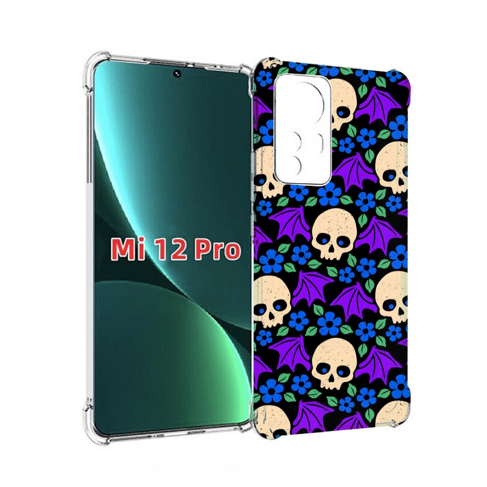 

Чехол MyPads крылатые черепа для Xiaomi 12S Pro, Прозрачный, Tocco
