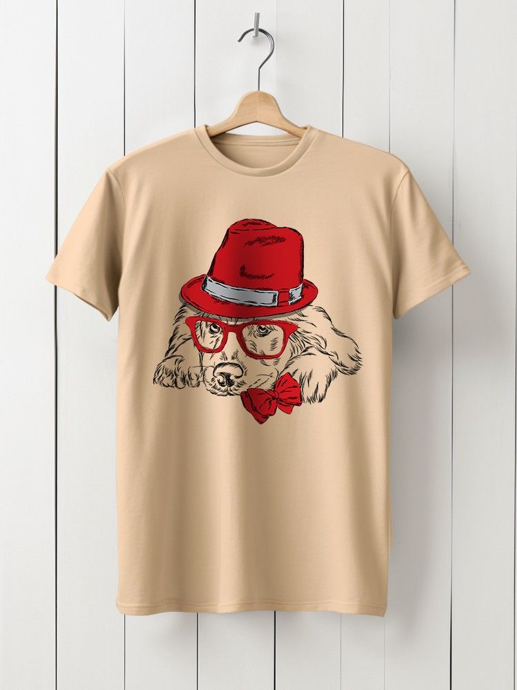 Футболка унисекс HYPNOTICA Собака - 1179 бежевая S