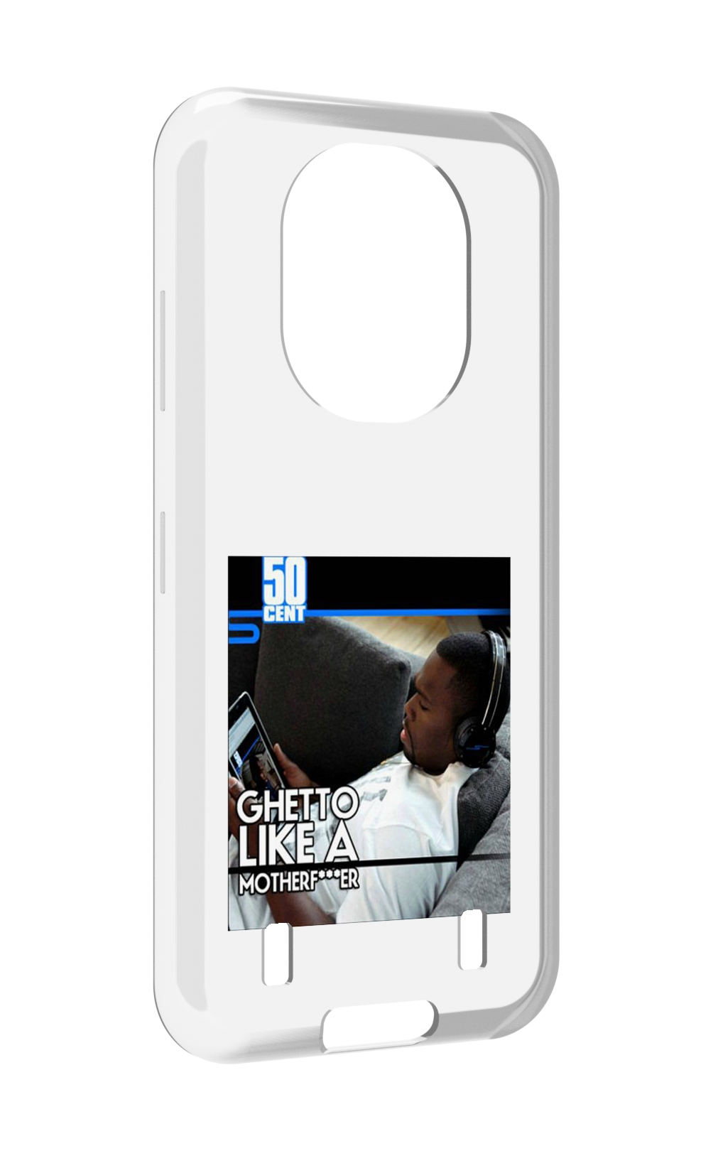

Чехол MyPads 50 Cent - Ghetto Like A Motherfucker для Oukitel WP16, Прозрачный, Tocco