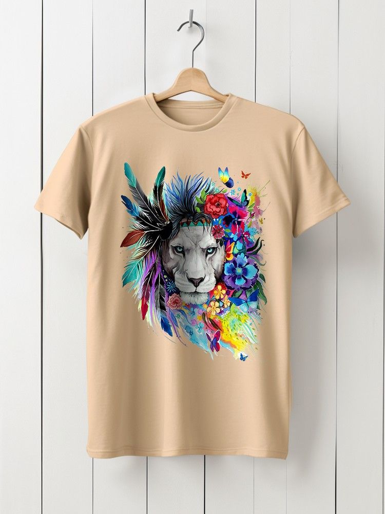 Футболка унисекс HYPNOTICA Лев - 940 бежевая S