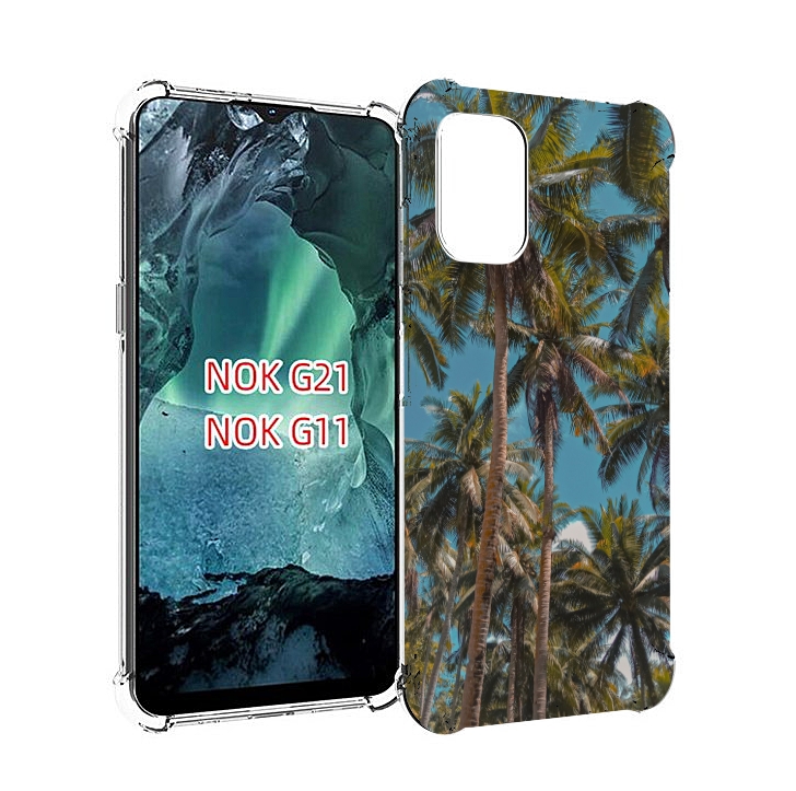 

Чехол Mypads Летние Пальмы Для Nokia G11/G21, Прозрачный, Tocco