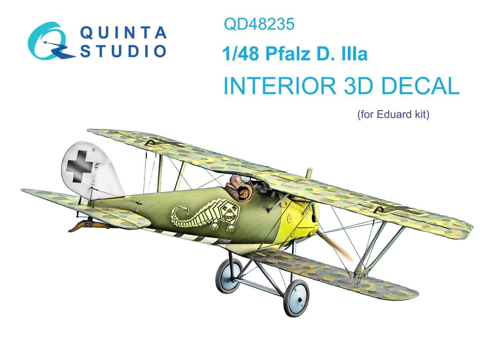 

QD48235 3D Декаль интерьера кабины Pfalz D.IIIa Eduard, Цветной
