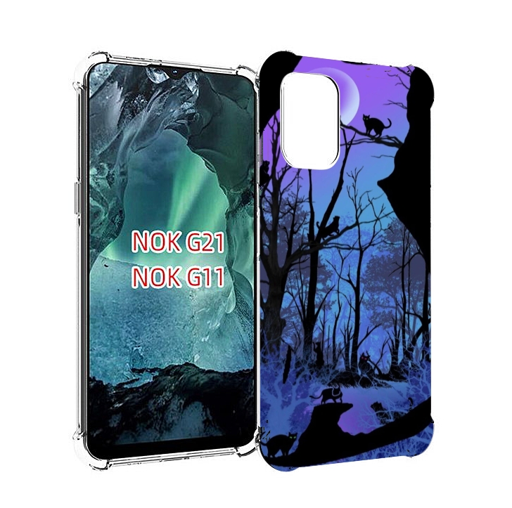 

Чехол Mypads Лес Внутри Кота Для Nokia G11/G21, Прозрачный, Tocco