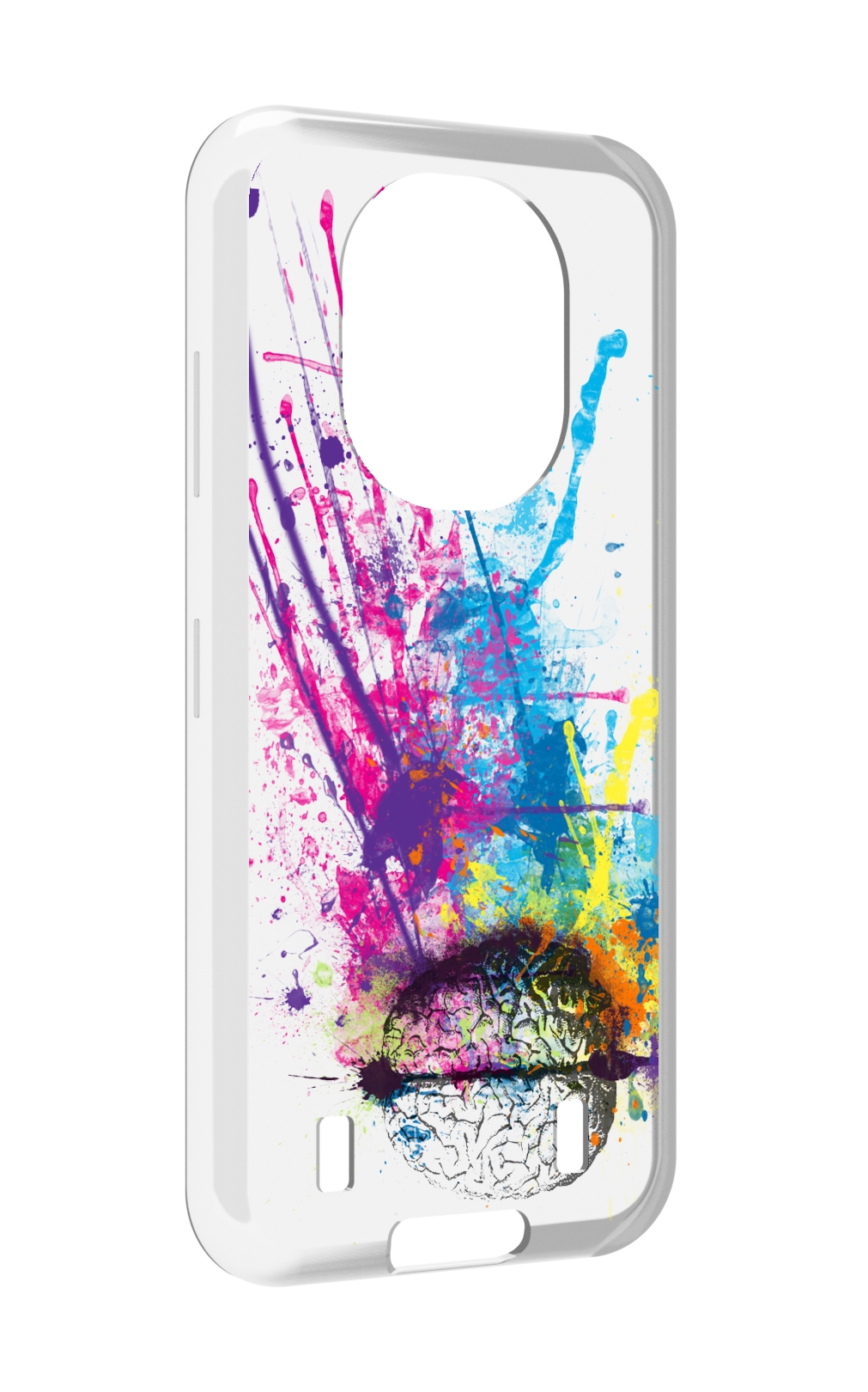 

Чехол MyPads яркий красочный мозг для Oukitel WP16, Прозрачный, Tocco