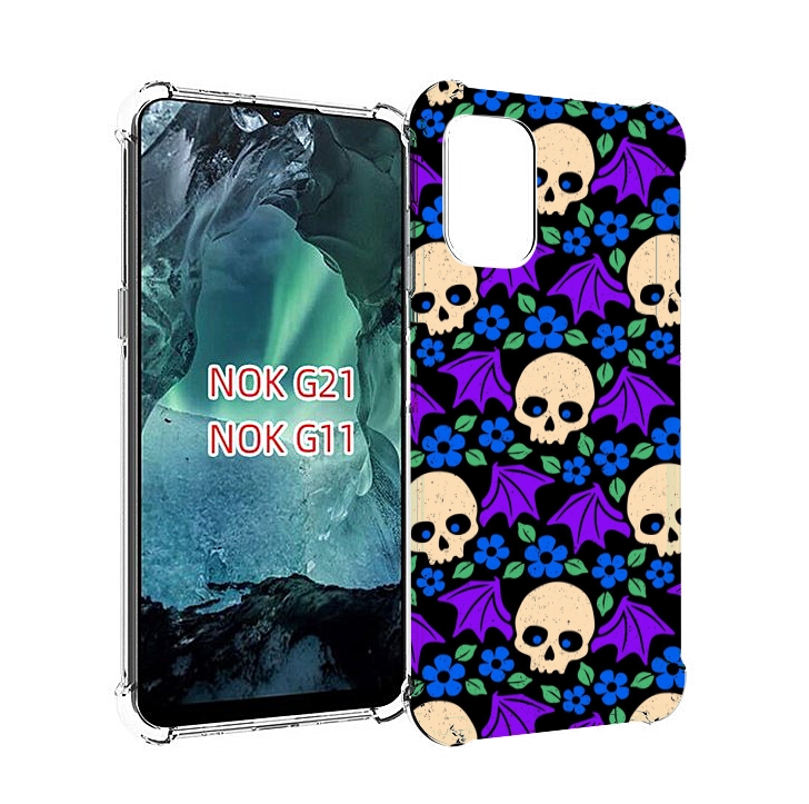 

Чехол Mypads Крылатые Черепа Для Nokia G11/G21, Прозрачный, Tocco