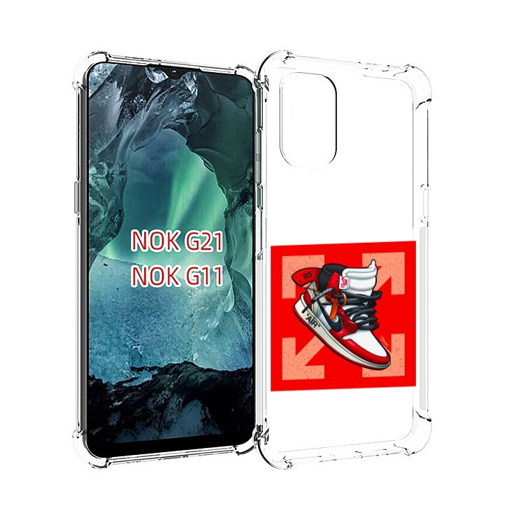 Чехол Mypads Кроссовок Джордан Офвайт Для Nokia G11/G21