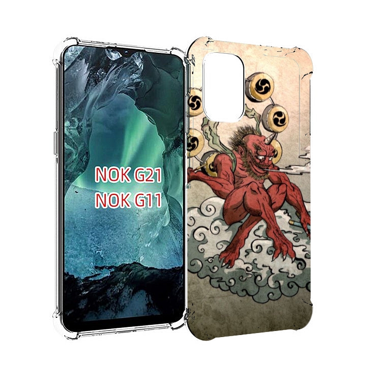 

Чехол Mypads Красный Чертик На Облаке Для Nokia G11/G21, Прозрачный, Tocco