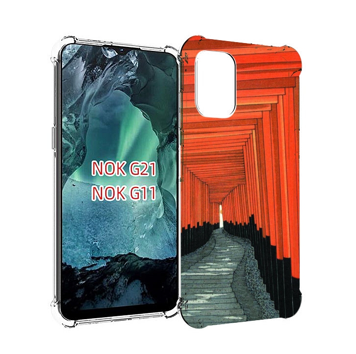 

Чехол Mypads Красный Коридор Для Nokia G11/G21, Прозрачный, Tocco