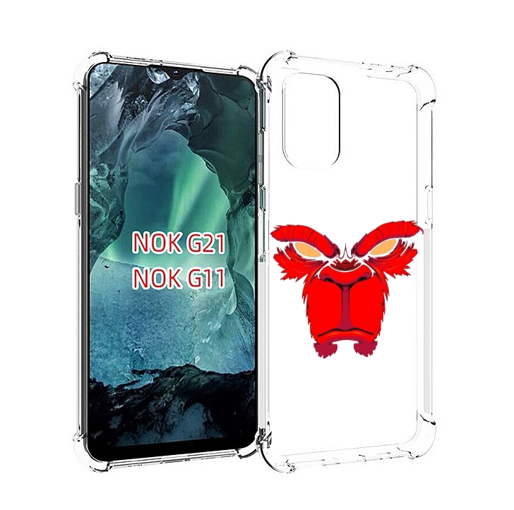 

Чехол Mypads Красная Обезьяна В Темноте Для Nokia G11/G21, Прозрачный, Tocco