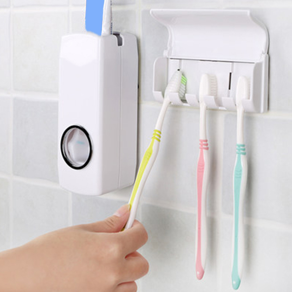 Дозатор для жидкого мыла для зубной пасты Toothpaste dispenser TM-2000 белый