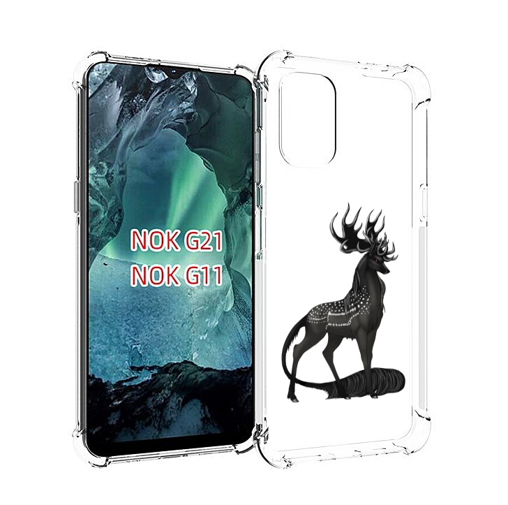 

Чехол Mypads Красивый-Черный-Олень Для Nokia G11/G21, Прозрачный, Tocco