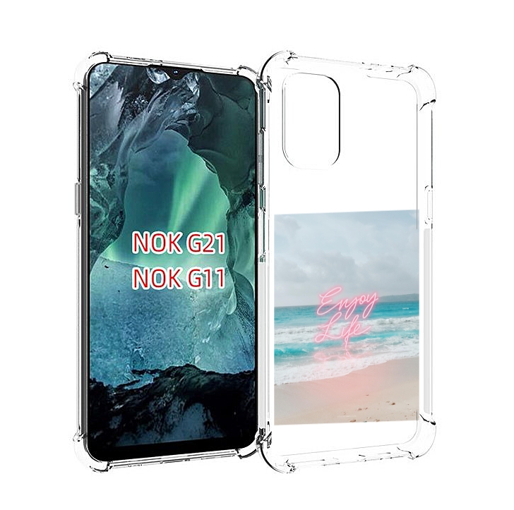 

Чехол Mypads Красивый Пляж Для Nokia G11/G21, Прозрачный, Tocco