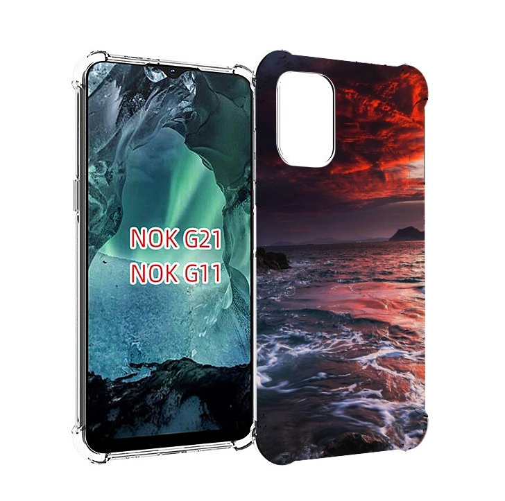 

Чехол Mypads Красивый Залив Для Nokia G11/G21, Прозрачный, Tocco