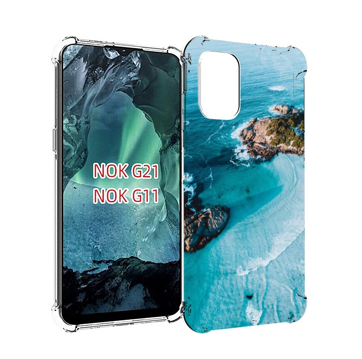 

Чехол Mypads Красивый Голубой Залив Для Nokia G11/G21, Прозрачный, Tocco