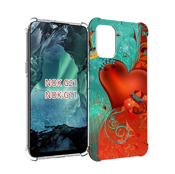 

Чехол Mypads Красивые-Яркие-Сердечки Для Nokia G11/G21, Прозрачный, Tocco