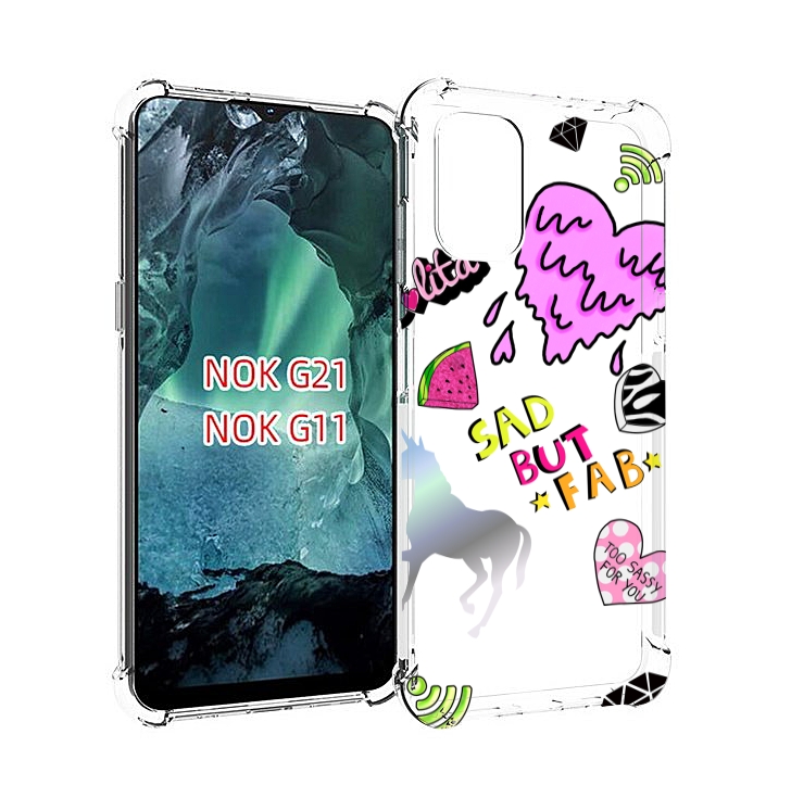 

Чехол Mypads Красивые-Смайлики Для Nokia G11/G21, Прозрачный, Tocco