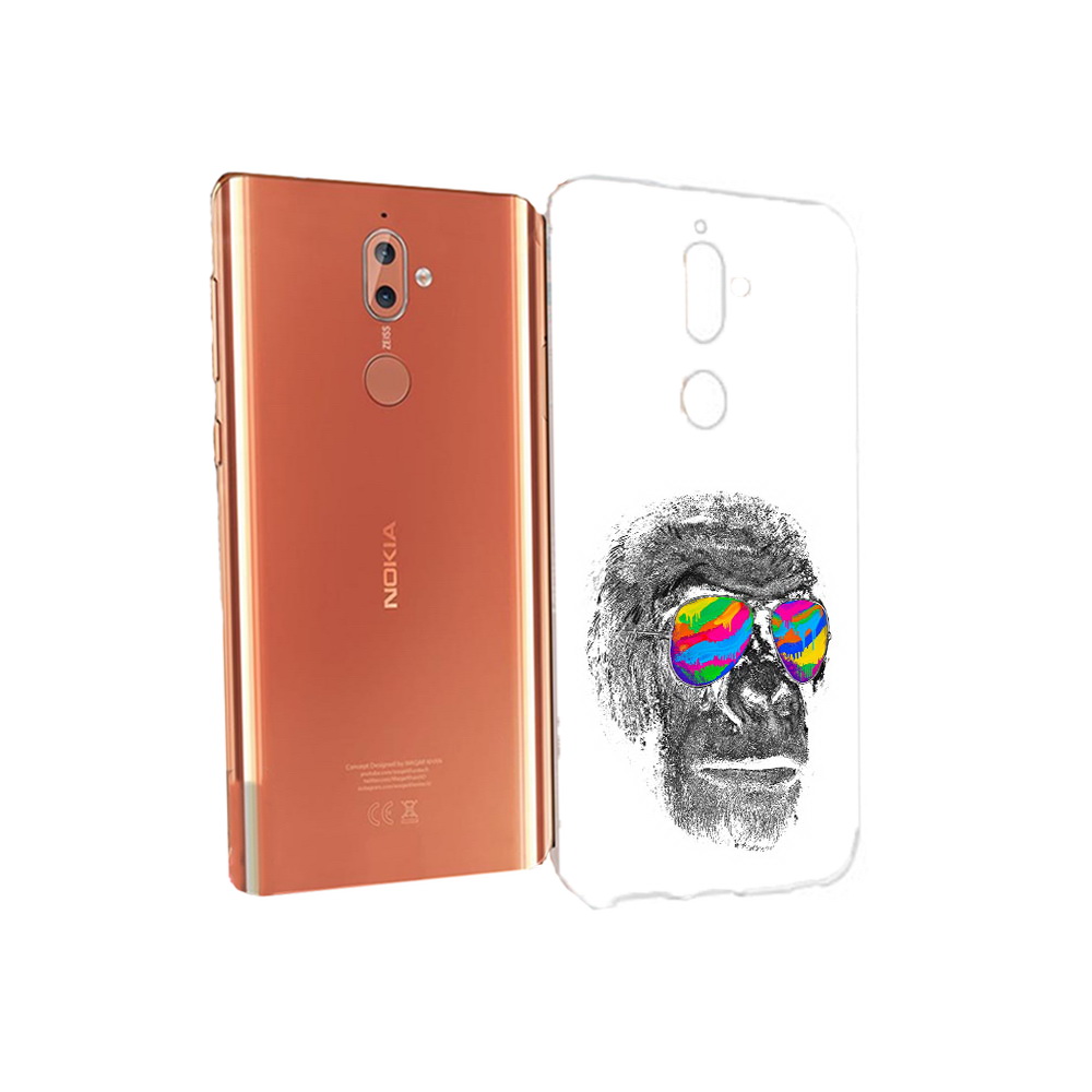 

Чехол MyPads Tocco для Nokia 9 крутая обезьяна в очках (PT126479.94.422), Прозрачный, Tocco