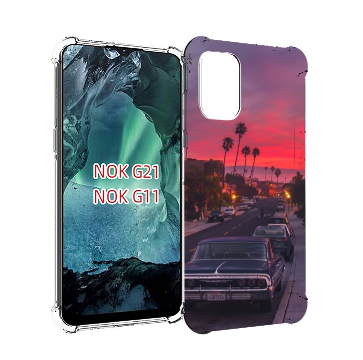 

Чехол Mypads Красивая Дорога Америки Для Nokia G11/G21, Прозрачный, Tocco