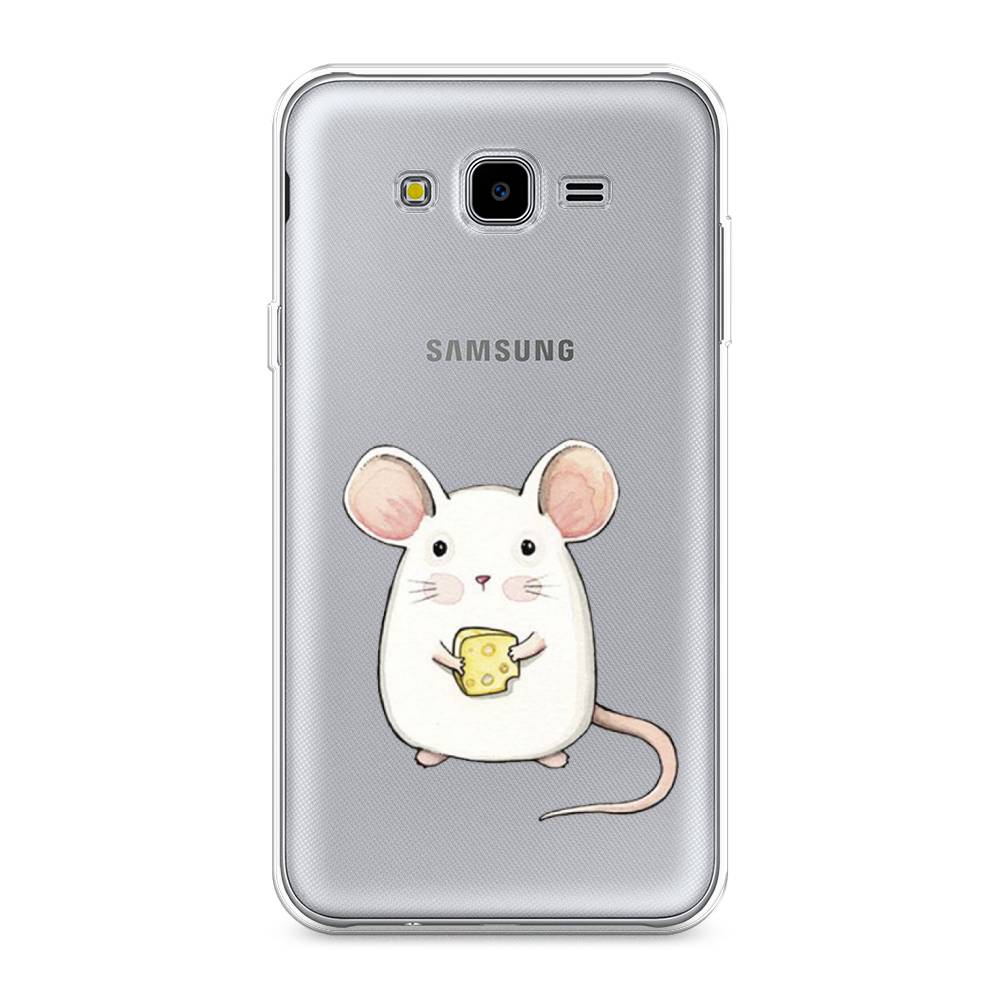 

Чехол Awog на Samsung Galaxy J7 Neo "Мышка", Белый;розовый;прозрачный, 25350-1