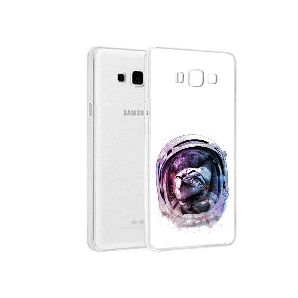 

Чехол MyPads Tocco для Samsung Galaxy A8 кот в шлеме, Прозрачный, Tocco
