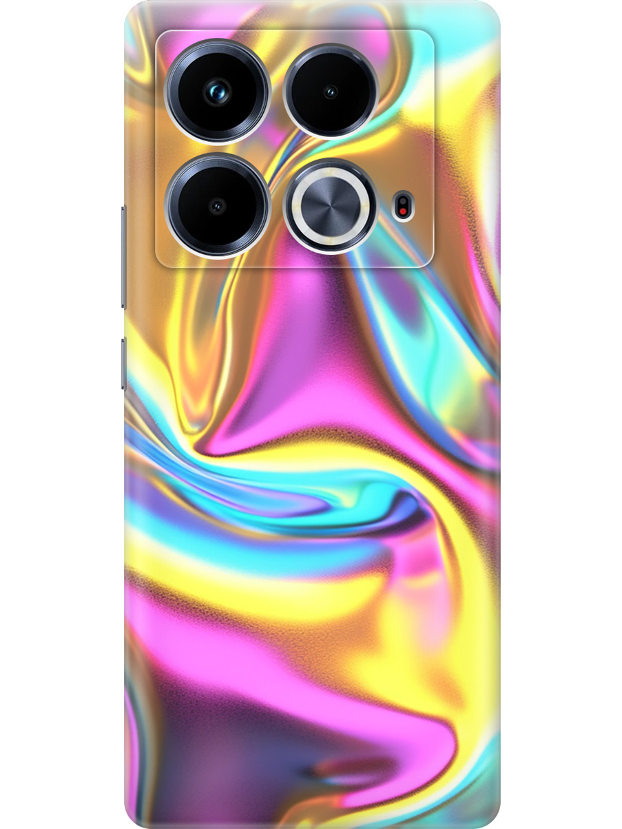 

Силиконовый чехол на Infinix Note 40 с принтом "Ультрафиолетовая абстракция", Прозрачный;желтый;фиолетовый, 782626431
