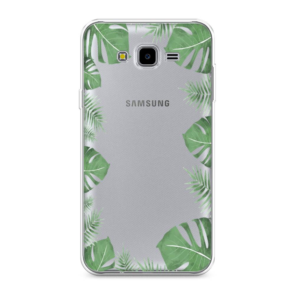 

Чехол Awog на Samsung Galaxy J7 Neo "Листья папоротника рамка", Зеленый, 25350-8