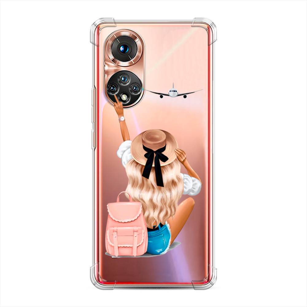 

Чехол Awog на Honor 50 "Автостопом самолетом", Бежевый;розовый;голубой, 6105451-1