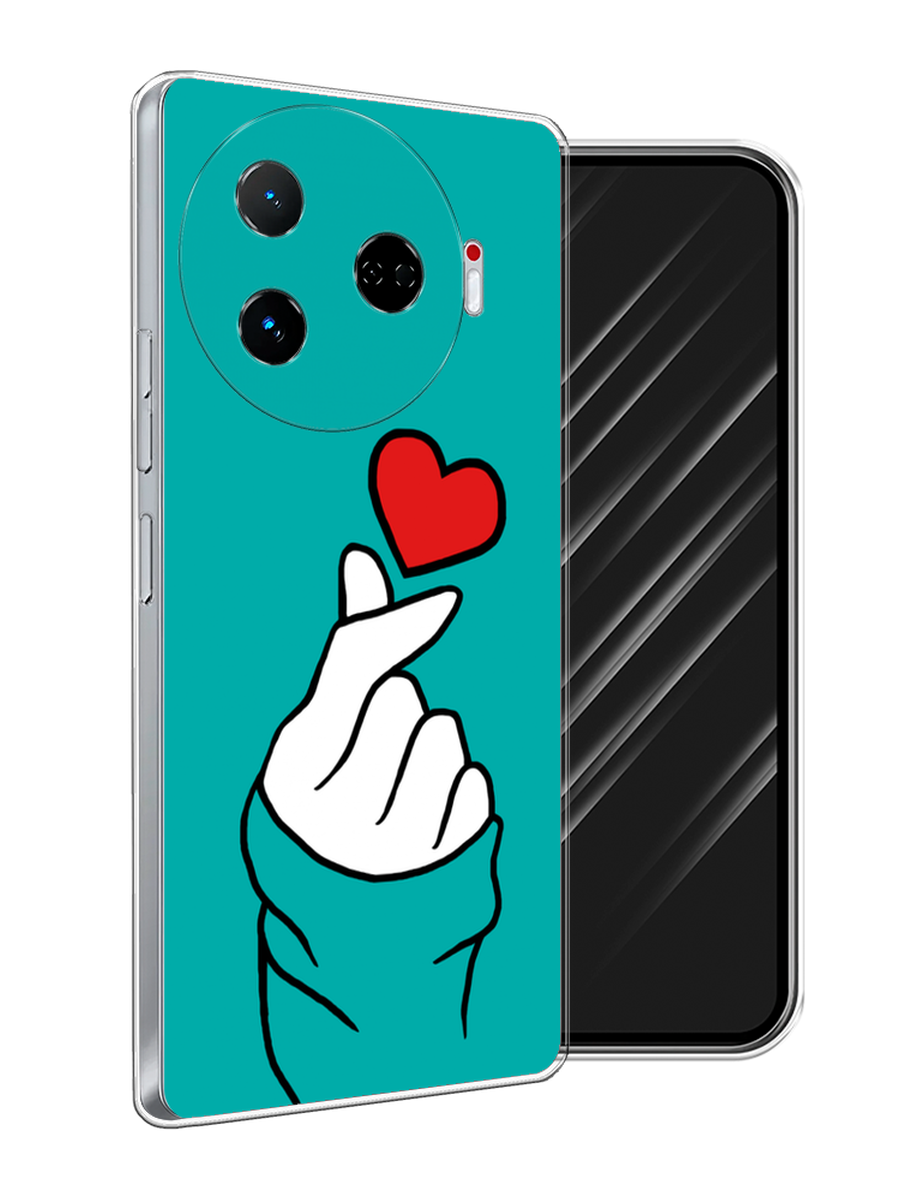 

Чехол Awog на Tecno Camon 30 Pro 5G "Маленькое сердечко", Голубой;белый;красный, 305150-1