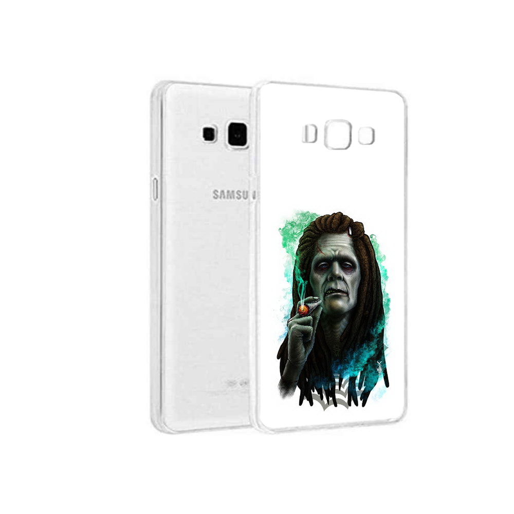

Чехол MyPads Tocco для Samsung Galaxy A8 зеленый мужчина с сигаретой, Прозрачный, Tocco
