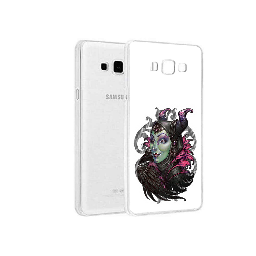 

Чехол MyPads Tocco для Samsung Galaxy A8 зеленая девушка с вороном, Прозрачный, Tocco