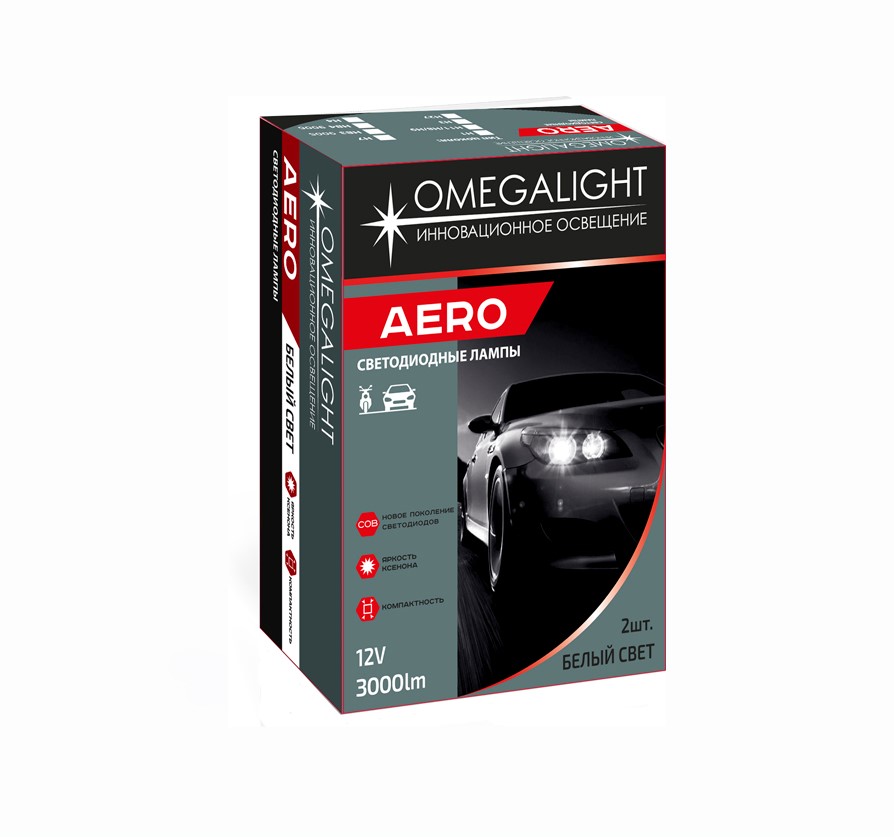 Комплект ламп LED Omegalight Aero HB4 3000lm (2шт)