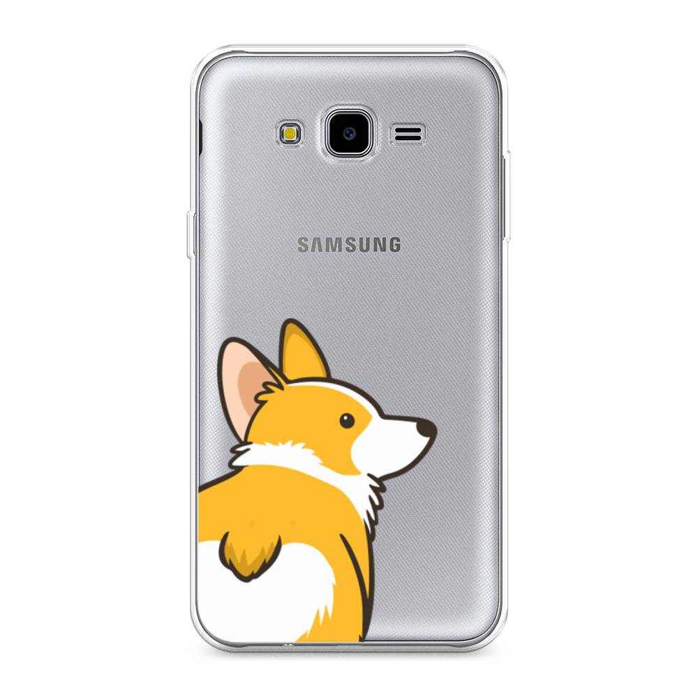 

Чехол Awog на Samsung Galaxy J7 Neo "Корги следуй за мной", Желтый;бежевый;белый, 25350-2
