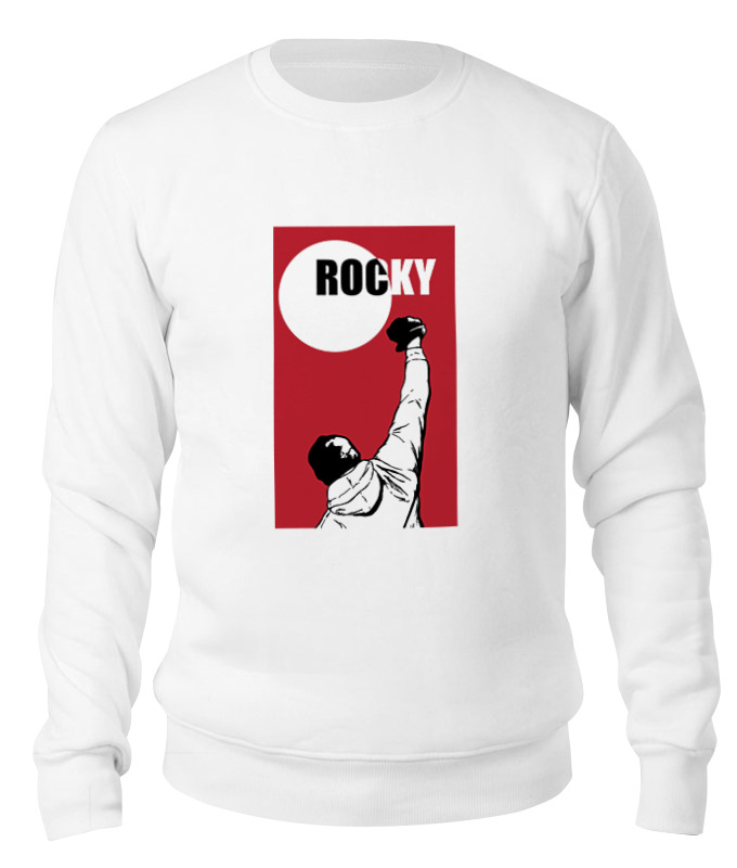 

Свитшот унисекс Printio Rocky / рокки белый XS, Rocky / рокки