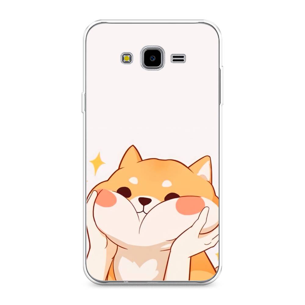 

Чехол Awog на Samsung Galaxy J7 Neo "Сладкий песик", Оранжевый, 25350-1